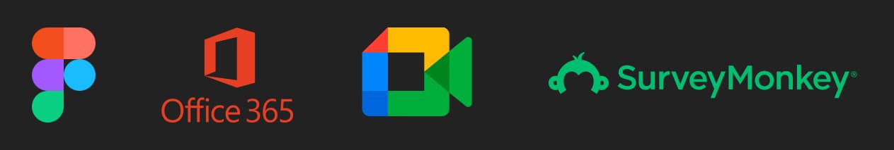 Onvio design toolkit: Figma, Office 365, Google Meet and SurveyMonkey