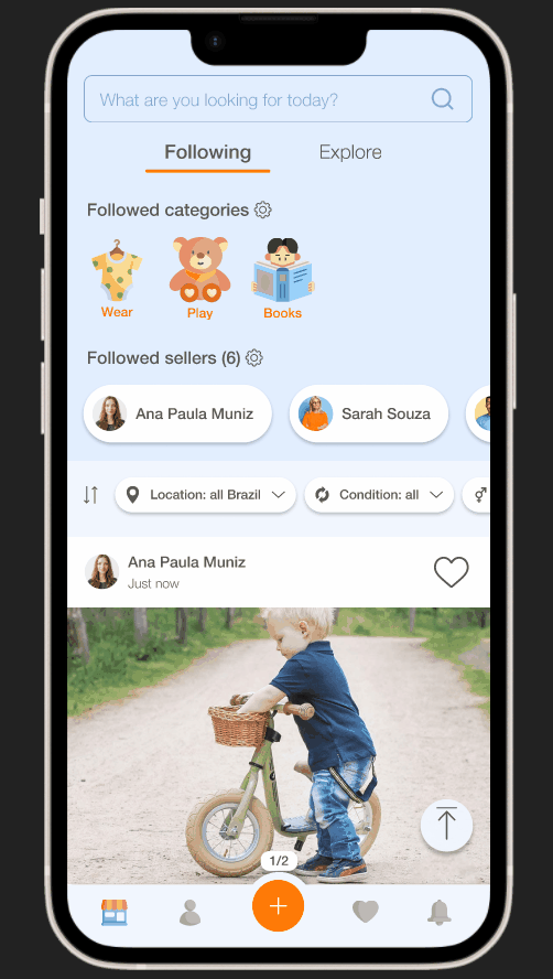 Re-Play animation showing the product detail page.